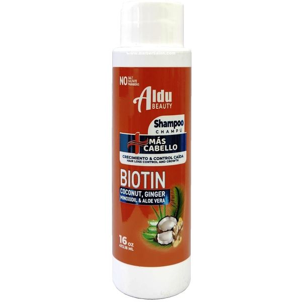 Shampoo Biotin, Coconut, Ginger Minoxidil & Ale Vera 473 ML