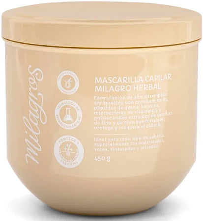 Mascarilla Capilar Milagro Herbal 450 G